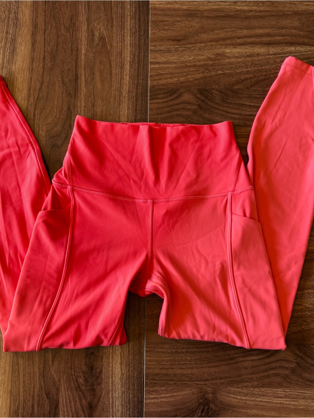 Lululemon Align High Rise Pocket Leggings Nulu Coral Orange Size Small